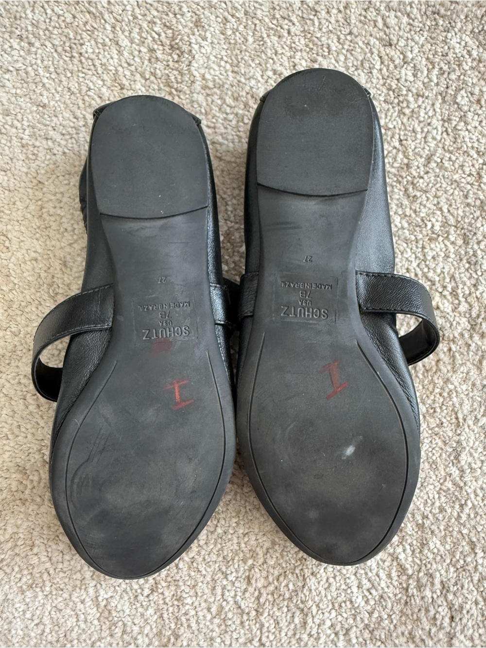 Schutz Calita Nappa Leather Ballet Flat In Black - Picture 5 of 9